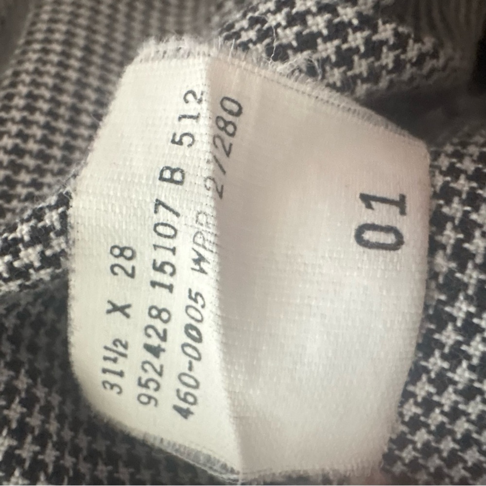 Vintage Checkered Cotton Black and White Trouser Pants 14P modern 12P - Picture 13 of 14